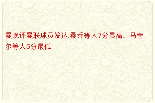 曼晚评曼联球员发达:桑乔等人7分最高，马奎尔等人5分最低