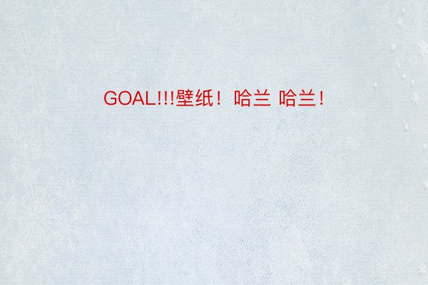 GOAL!!!壁纸！哈兰 哈兰！